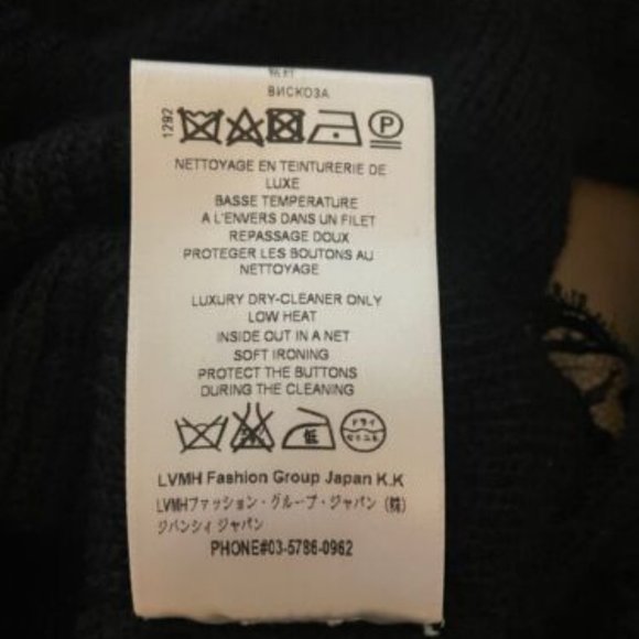 Givenchy Black Mohair Cardigan Sweater with Lace Detail Size S - Picture 4 of 7